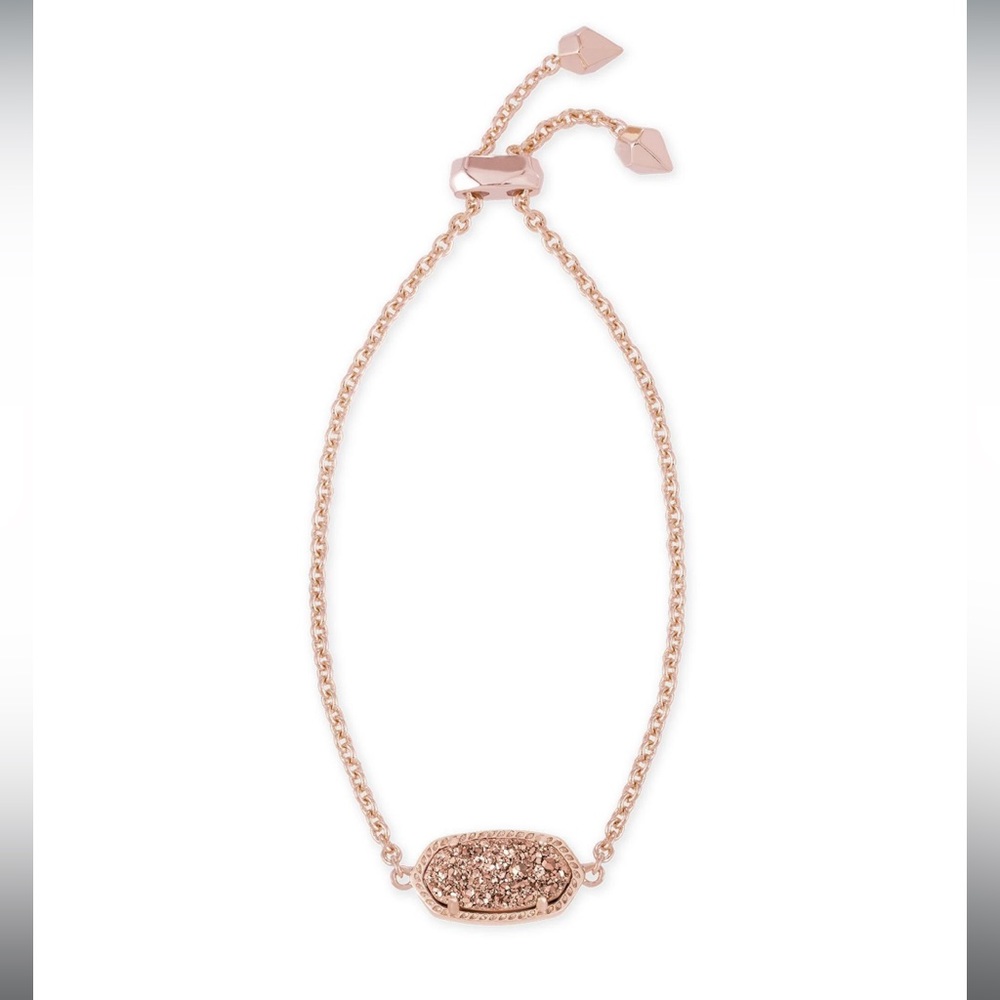Kendra Scott - Elaina Rose Gold Adjustable Chain Bracelet in Rose Gold Drusy